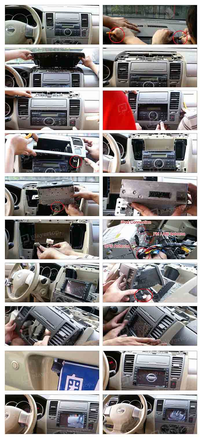 montage autoradio nissan tiida